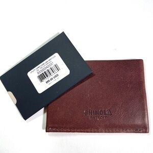 Shinola utility card case, heritage, medium brown NWT